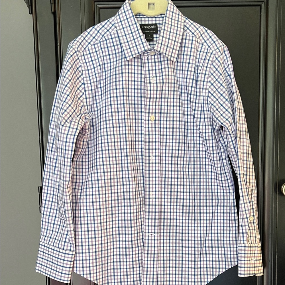 Crewcuts “Thompson” Buttondown Shirt in Blue and Purple Plaid